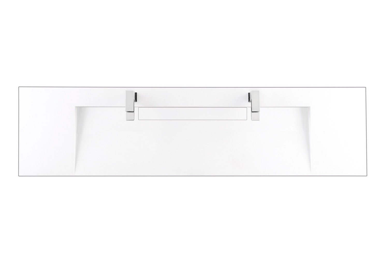 72" Mercer Island Double Sink Bathroom Vanity, Latte Oak w/ Matte Black