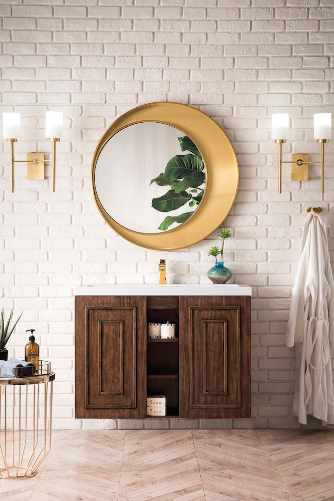 39.5" Alicante Single Sink Bathroom Vanity, Mid Century Acacia w/ Countertop