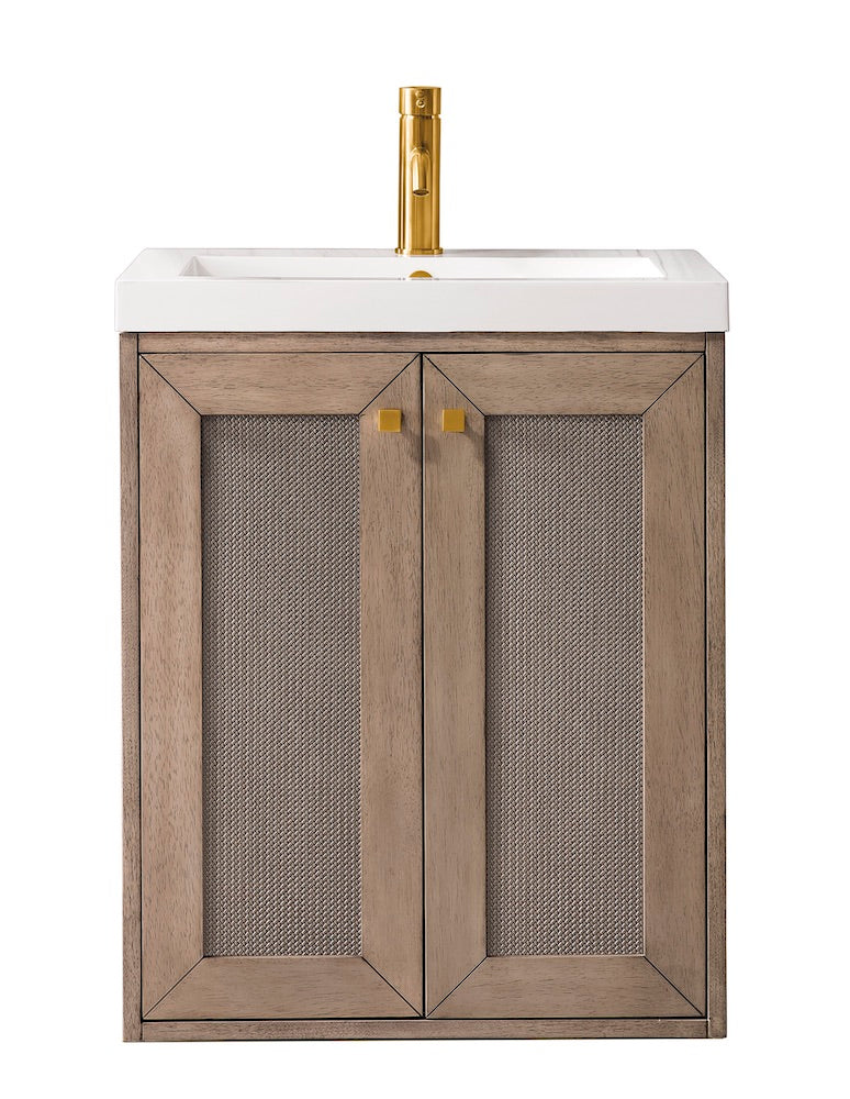 20" Chianti Single Sink Bathroom Vanity, Whitewashed Walnut w/ Countertop