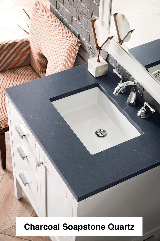 30" Addison Single Sink Bathroom Vanity, Glossy White