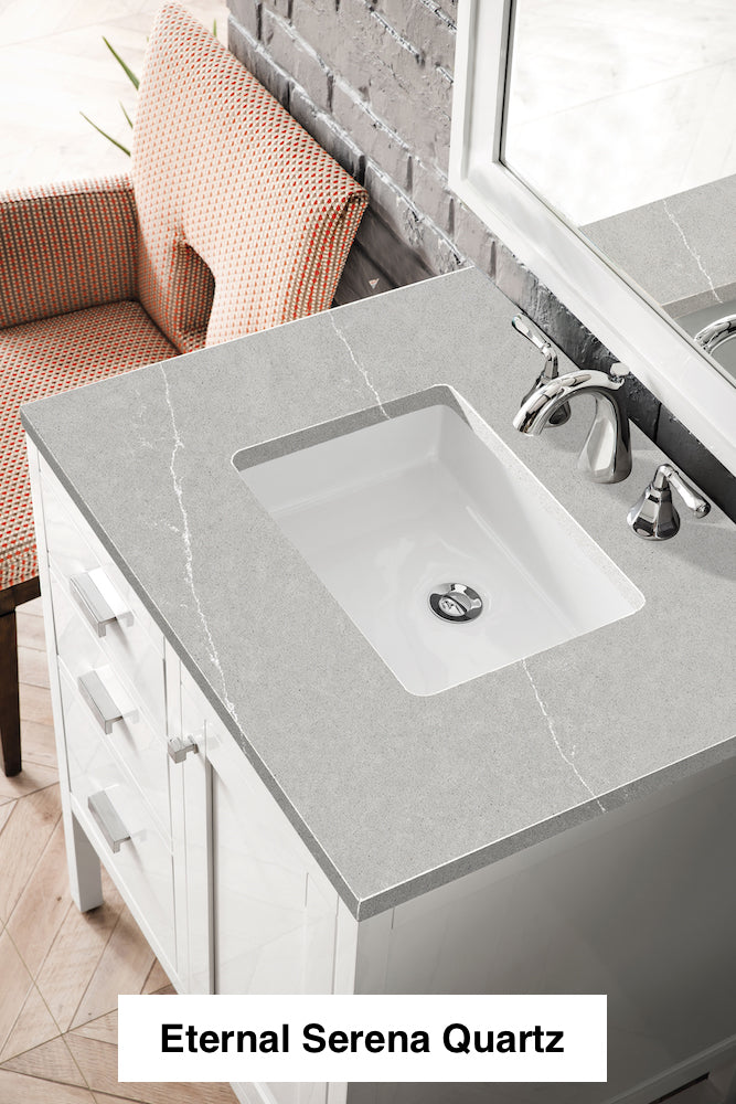 30" Addison Single Sink Bathroom Vanity, Glossy White