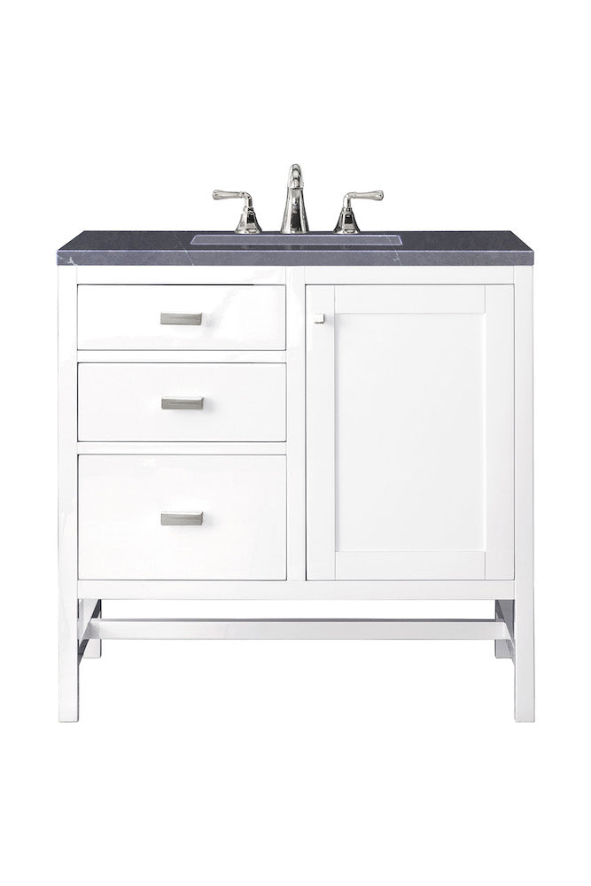 36" Addison Single Sink Bathroom Vanity, Glossy White