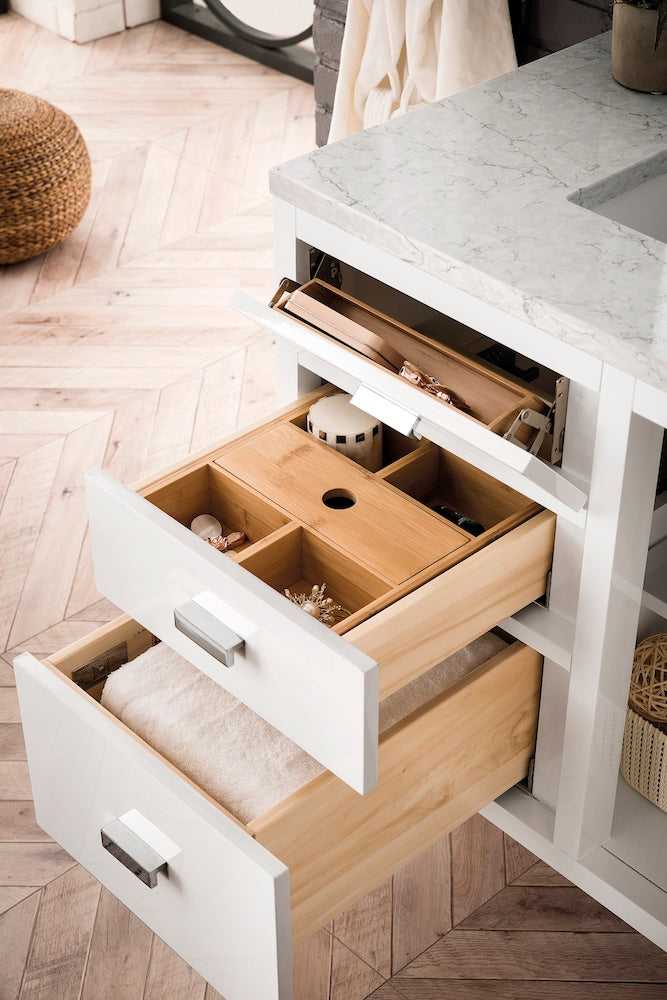 36" Addison Single Sink Bathroom Vanity, Glossy White