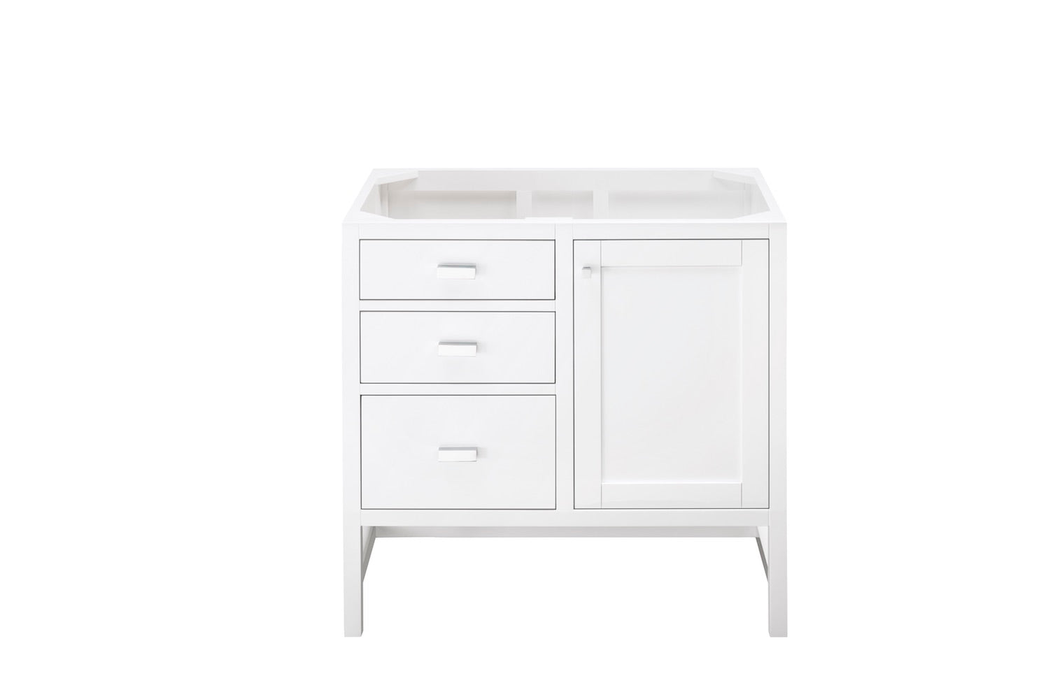 36" Addison Single Sink Bathroom Vanity, Glossy White