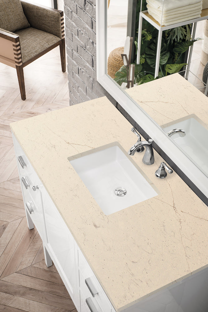 48" Addison Single Sink Bathroom Vanity, Glossy White