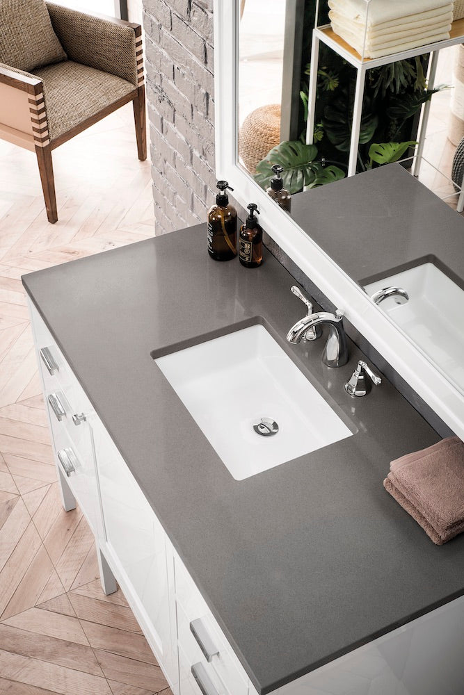 48" Addison Single Sink Bathroom Vanity, Glossy White