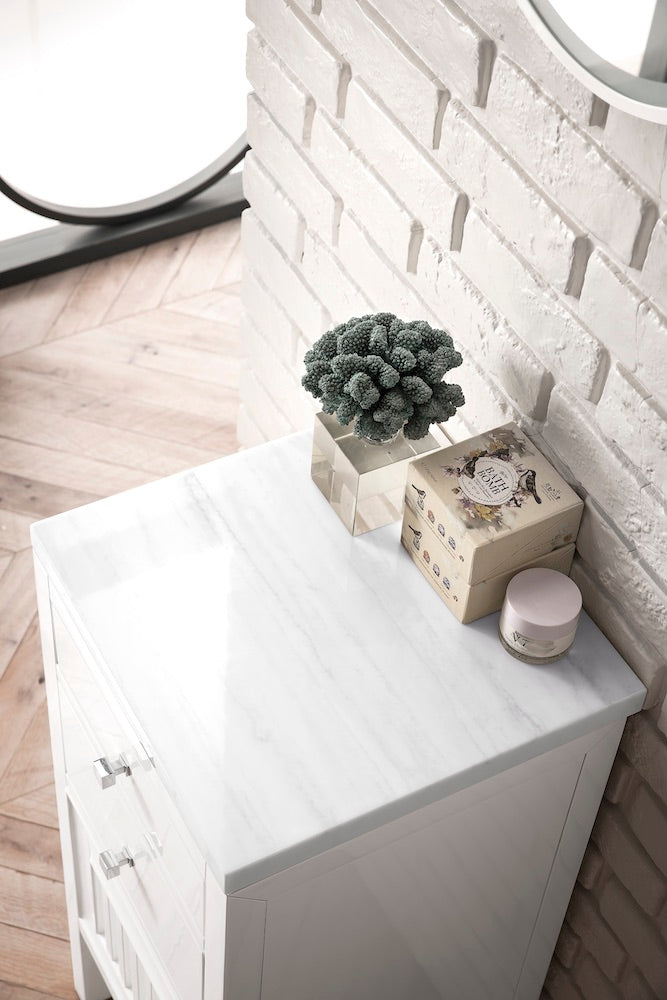 15" Athens Storage Cabinet w/ Drawers, Glossy White
