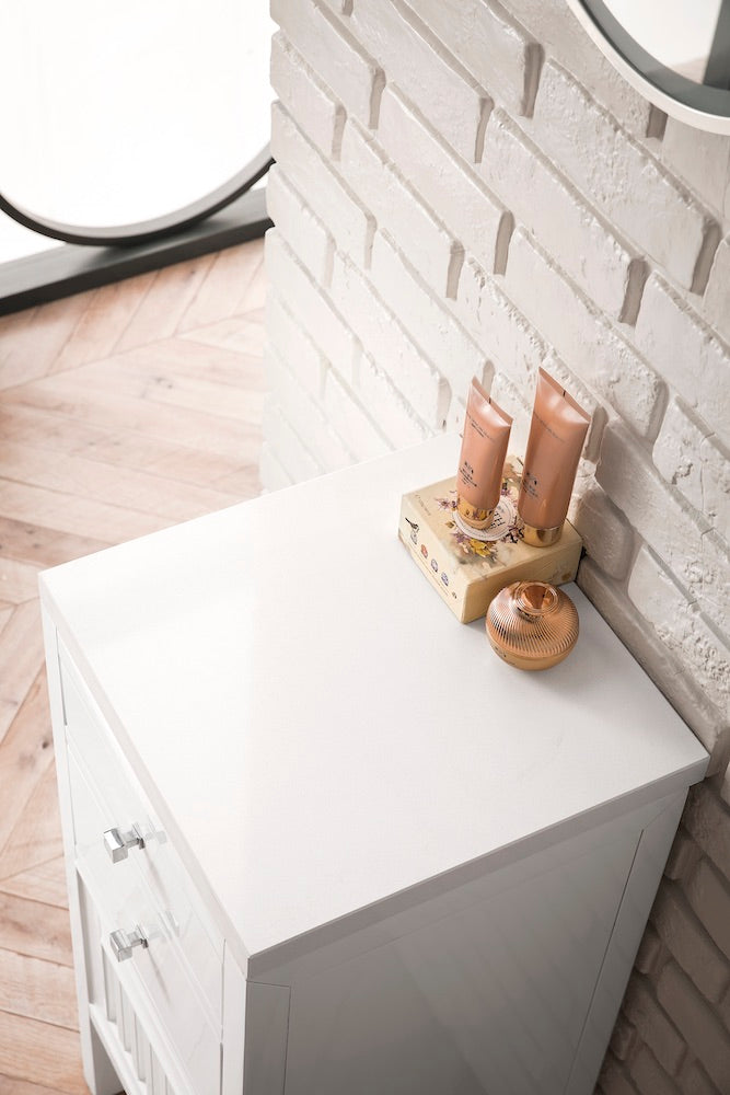 15" Athens Storage Cabinet w/ Drawers, Glossy White