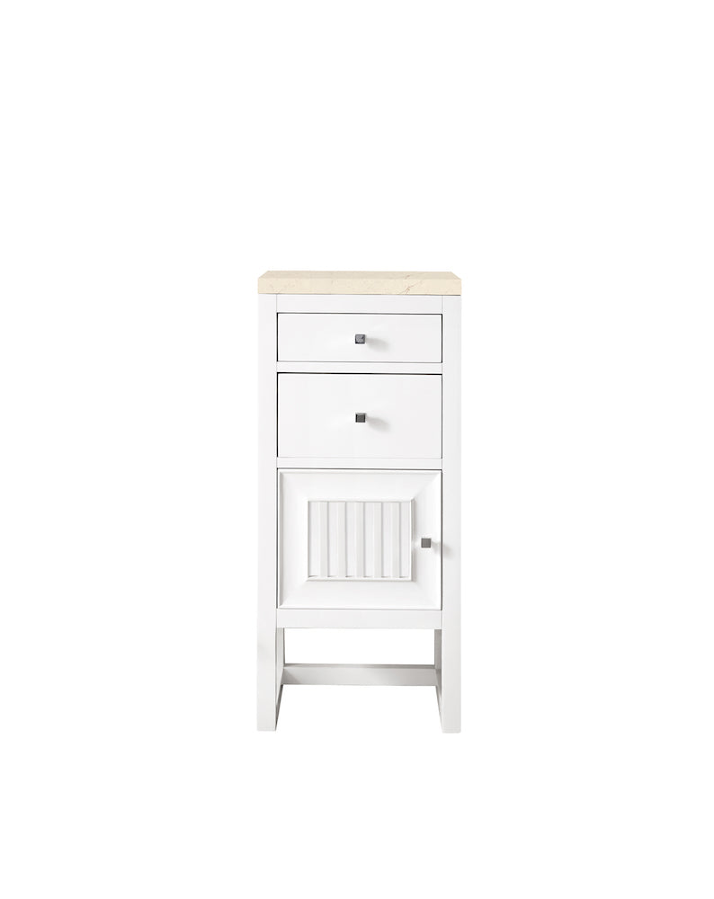 15" Athens Storage Cabinet w/ Drawers, Glossy White