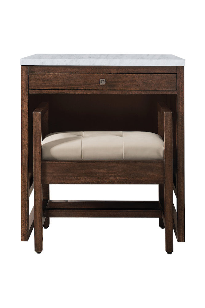 30" Athens Makeup Counter, Mid Century Acacia