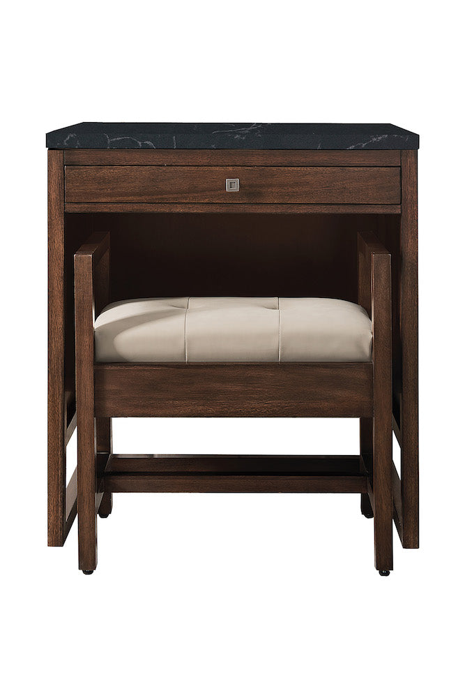 30" Athens Makeup Counter, Mid Century Acacia