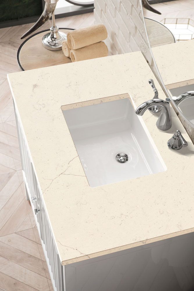 36" Athens Single Sink Bathroom Vanity, Glossy White