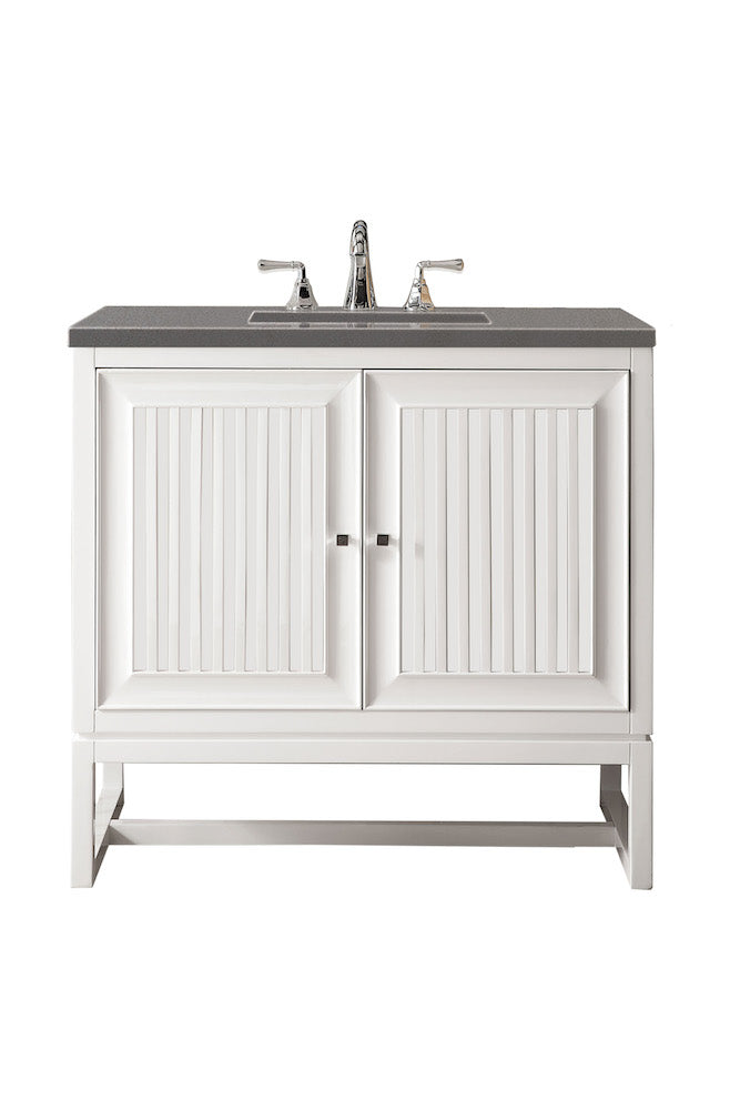 36" Athens Single Sink Bathroom Vanity, Glossy White