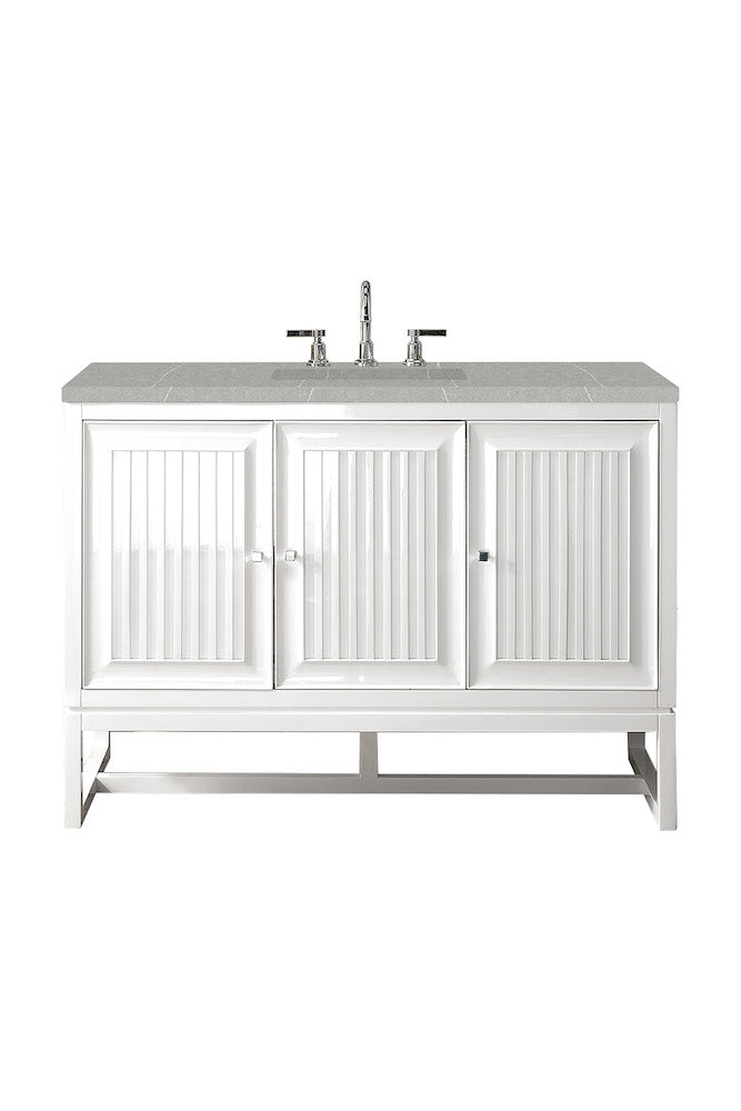 48" Athens Single Sink Bathroom Vanity, Glossy White