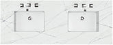 72" Ethereal Noctis Quartz 3CM Rect. Double Sink
