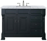 48" Brookfield Single Bathroom Vanity, Antique Black