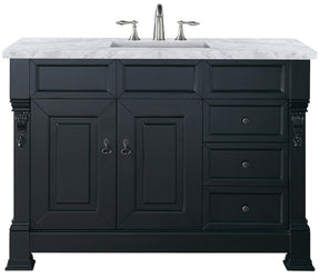 48" Brookfield Single Bathroom Vanity, Antique Black