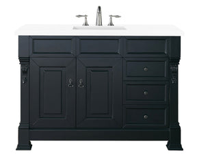 48" Brookfield Single Bathroom Vanity, Antique Black