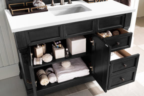 48" Brookfield Single Bathroom Vanity, Antique Black