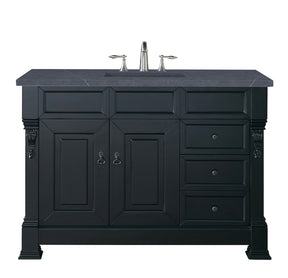 48" Brookfield Single Bathroom Vanity, Antique Black