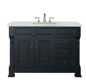 48" Brookfield Single Bathroom Vanity, Antique Black