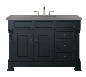 48" Brookfield Single Bathroom Vanity, Antique Black