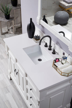 48" Brookfield Single Bathroom Vanity, Bright White
