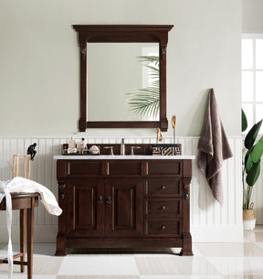 48" Brookfield Burnished Mahogany w/ Drawers Single Bathroom Vanity, James Martin Vanities - vanitiesdepot.com