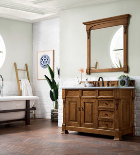 48" Brookfield Country Oak w/ Drawers Single Bathroom Vanity, James Martin Vanities - vanitiesdepot.com