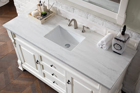 60" Brookfield Single Vanity Bathroom Vanity, Bright White