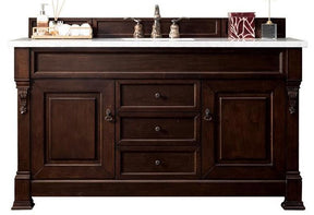 60" Brookfield Burnished Mahogany Single Bathroom Vanity, James Martin Vanities - vanitiesdepot.com