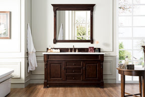60" Brookfield Burnished Mahogany Single Bathroom Vanity, James Martin Vanities - vanitiesdepot.com