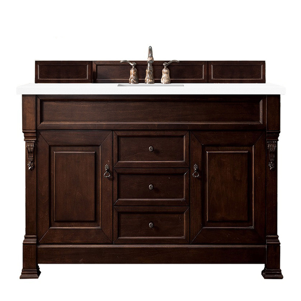60" Brookfield Single Bathroom Vanity, Burnished Mahogany