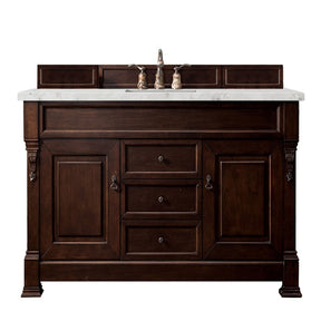 60" Brookfield Single Bathroom Vanity, Burnished Mahogany