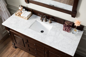 60" Brookfield Burnished Mahogany Single Bathroom Vanity, James Martin Vanities - vanitiesdepot.com