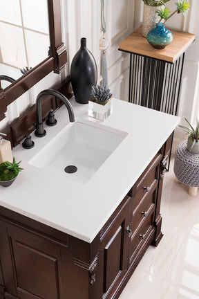 36" Brookfield Single Bathroom Vanity, Burnished Mahogany