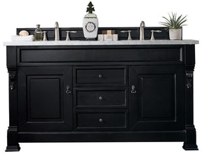 60" Brookfield Antique Black Double Vanity Bathroom Vanity, James Martin Vanities - vanitiesdepot.com