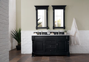 60" Brookfield Antique Black Double Vanity Bathroom Vanity, James Martin Vanities - vanitiesdepot.com