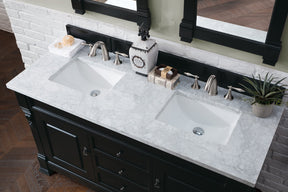 60" Brookfield Antique Black Double Vanity Bathroom Vanity, James Martin Vanities - vanitiesdepot.com