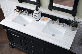 60" Brookfield Antique Black Double Vanity Bathroom Vanity, James Martin Vanities - vanitiesdepot.com