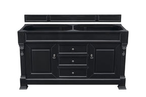 60" Brookfield Antique Black Double Vanity Bathroom Vanity, James Martin Vanities - vanitiesdepot.com