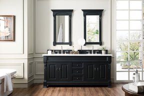 72" Brookfield Antique Black Double Bathroom Vanity, James Martin Vanities - vanitiesdepot.com
