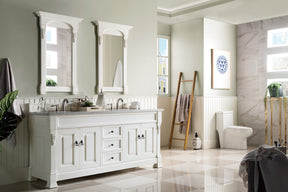 72" Brookfield Double Bathroom Vanity, Bright White