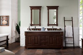 72" Brookfield Burnished Mahogany Double Bathroom Vanity, James Martin Vanities - vanitiesdepot.com