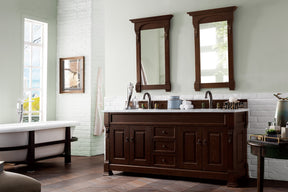 72" Brookfield Burnished Mahogany Double Bathroom Vanity, James Martin Vanities - vanitiesdepot.com