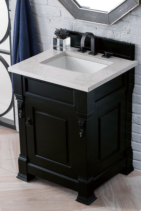 26" Brookfield Single Bathroom Vanity, Antique Black