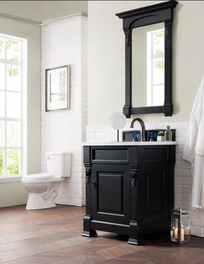 26" Brookfield Antique Black Single Bathroom Vanity, James Martin Vanities - vanitiesdepot.com
