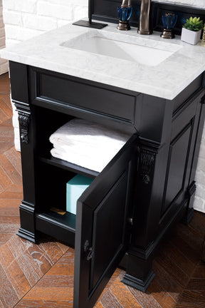 26" Brookfield Antique Black Single Bathroom Vanity, James Martin Vanities - vanitiesdepot.com