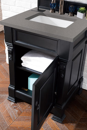 26" Brookfield Single Bathroom Vanity, Antique Black