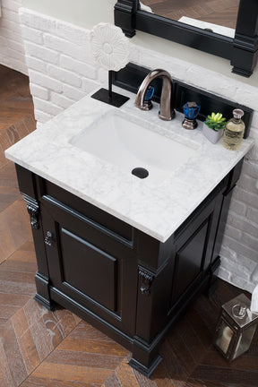 26" Brookfield Antique Black Single Bathroom Vanity, James Martin Vanities - vanitiesdepot.com